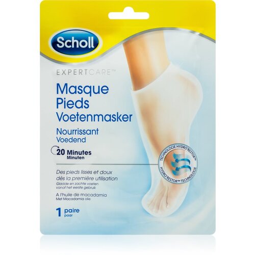 Scholl Expert Care Intensive Nourishing Foot Mask Macadamia Oil hranljiva maska za stopala z oljem makadamije 1 ks za ženske Slike