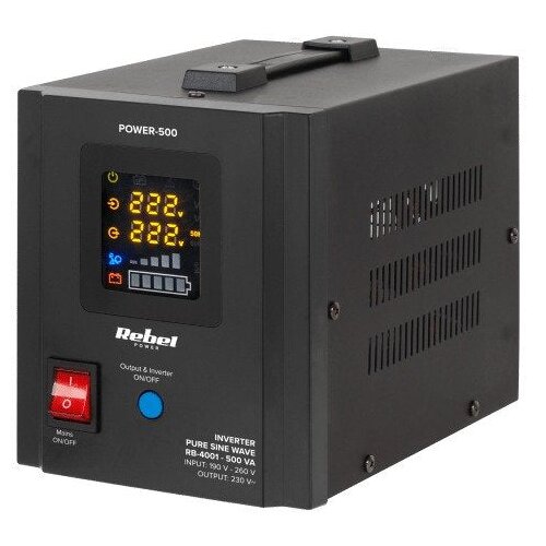 Rebel POWER-500 RB-4001 UPS 500 VA / 300 W s čistim sinusnim valom Cene