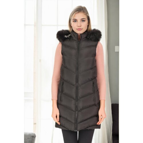 Dewberry Z6709 CREMONA WOMEN'S VEST-BLACK-1 Cene