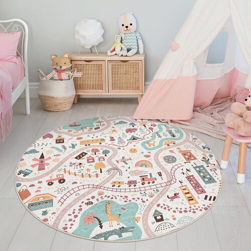 Mila Home Periv dječji tepih za igru &amp;oslash;80 cm Furry World &amp;ndash; Slike