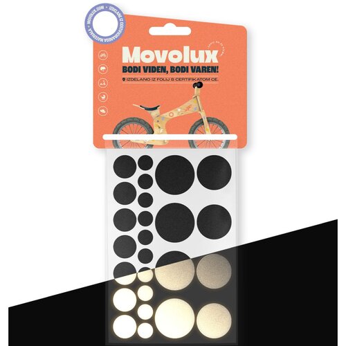 Movolux visoko odsevne nalepke Hot Dot, črne Slike