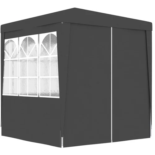  profesionalen vrtni šotor s stranicami 2x2 m antraciten 90 g/m²