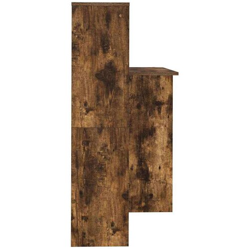 VidaXL Stol Dimljeni hrast 131.5 x 50 x 106.5 cm Konstruirano drvo Slike
