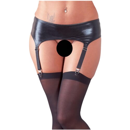 NO:XQSE Suspender Belt and Stockings 2340089 Black L Cene