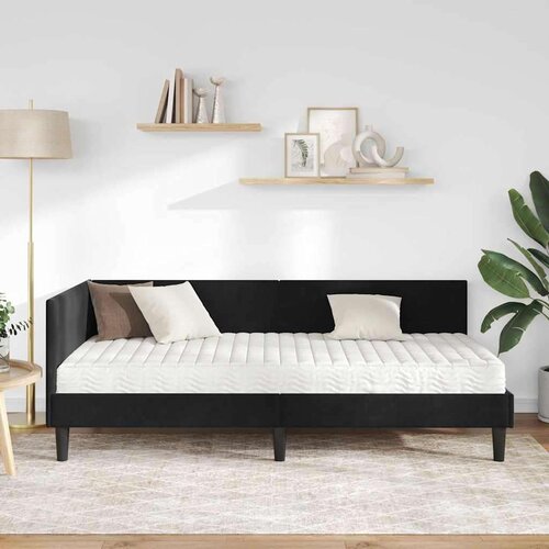  Kutni krevetni okvir s madracem Ostalo 2 pcs Crna Bar&amp;scaron;un Slike