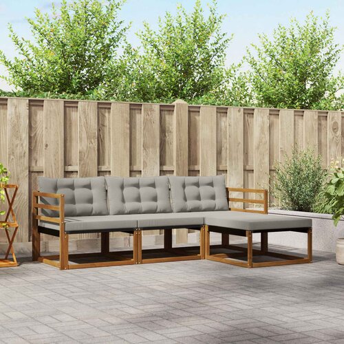  Set vanjskih sofa 4 kom. Prirodna i svjetlosiva Cijene