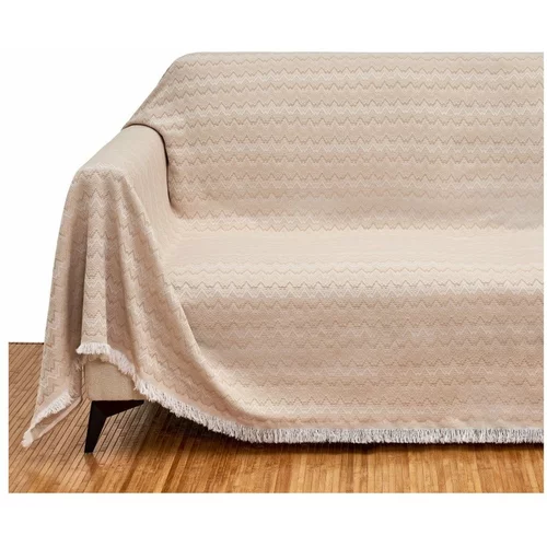 Casa Selección Bež prekrivač za bračni krevet 230x290 cm Up & Down –