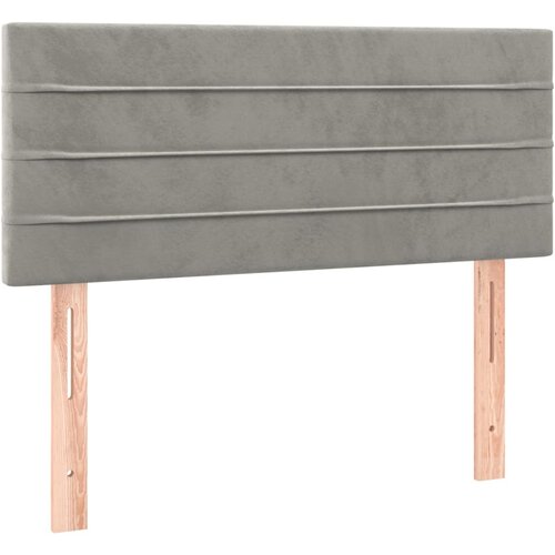 Maison Chic posteljno vzglavje - vzglavna omarica - nočna omarica svetlo sivo 90x5x78/88 cm žamet, (21706951) Slike