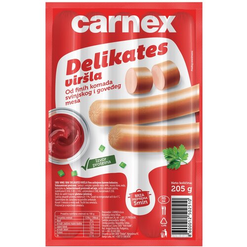 Carnex Viršle Delikates 205g Cene