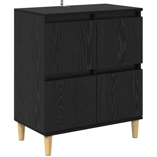 vidaXL Strani &scaron;al Črna Orehovina 60 x 35 x 70 cm Konstruiran les, (5000108362) Cene