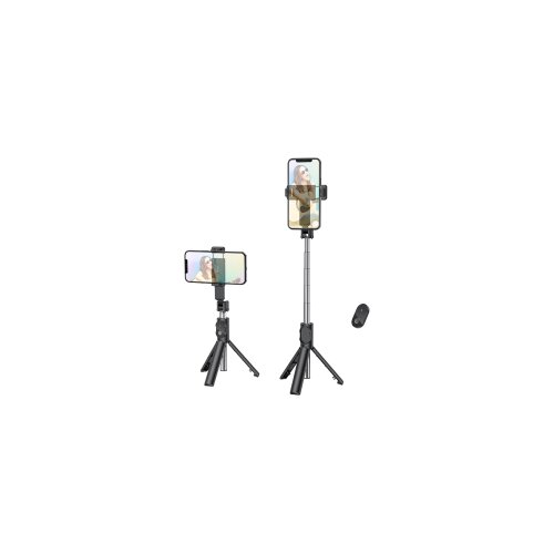 Stativ tripod selfie za mobitel do 6,7&amp;Prime; + daljinski bluetooth BOROFONE BY7 Magic Mirror live broadcast black Slike