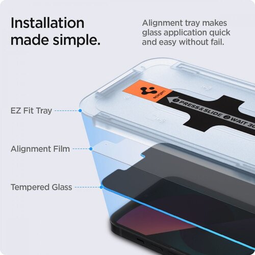 Spigen KALJENO STEKLO GLAS.TR EZ FIT 2-PAKET ZA IPHONE 13 PRO, (22002498) Cene