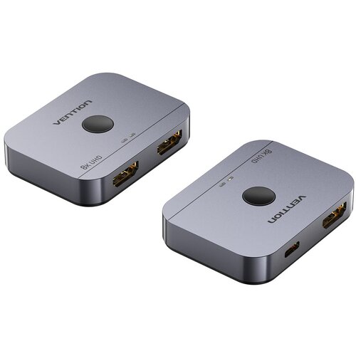 Vention 2-Port Bi-Directional 8K HDMI Switcher Gray Aluminium Alloy Type Cene