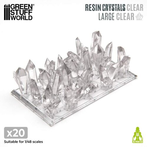 Green Stuff World Clear Resin Crystals Large | Providni smolasti kristali veliki 15–20mm (20 kom) Cene