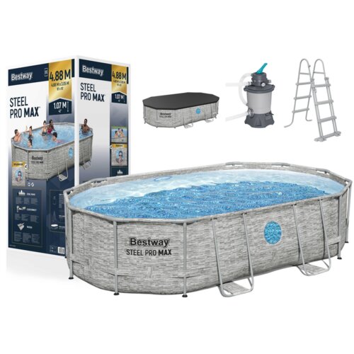 Bestway Montirani bazen 427 x 250 x 100 cm Bestway 56946 - siva Cene