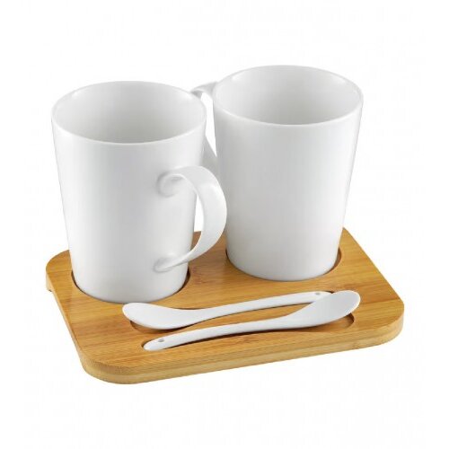 DAJAR Šolje sa kašikama set 5/1 450ml bijeli 45581 Cene
