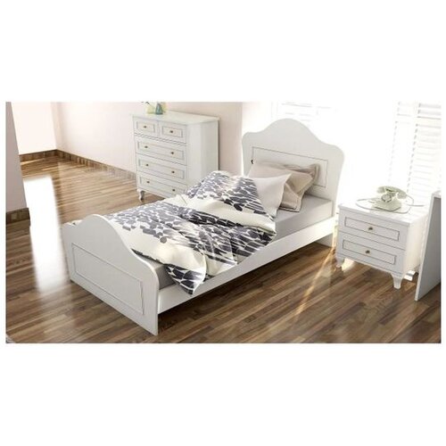 Hanah home Rb-088 Matte White Single Bedstead Cene