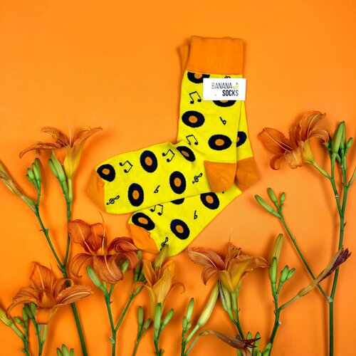 Banana Socks Unisex's Socks Classic Vinyl Cene