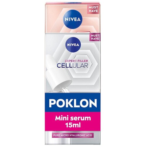 Nivea Cellular Expert Lift Bakuchiol Lifting Serum 30ml + Cellular Expert Hyaluron Serum Mini 15ml GRATIS Slike