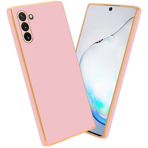 Cadorabo Ohi&scaron;je, združljiv s Samsungom v sijajnem roza - zlati - za&scaron;čitni pokrov iz fleksibilnega silikona TPU in z za&scaron;čito pred kamero, (20595186) Cene