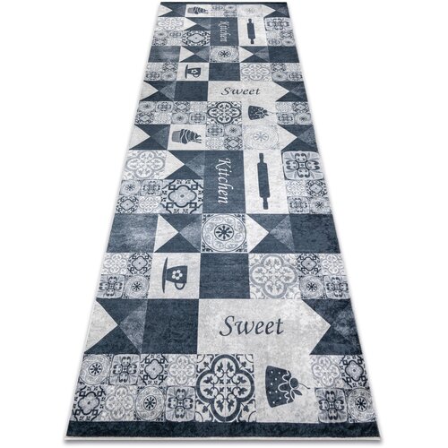 RugsX Preproge ANDRE 44211 pralna preproga Lizbonske plo&scaron;čice, 80x200 cm Siva Cene