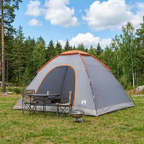 Kamping &scaron;ator s krovom Siva i narančasta 335 x 275 x 180 cm Cene