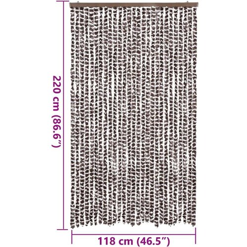  Zastor protiv muha smeđa i bijela 118 x 220 cm od &amp;scaron;enila Slike