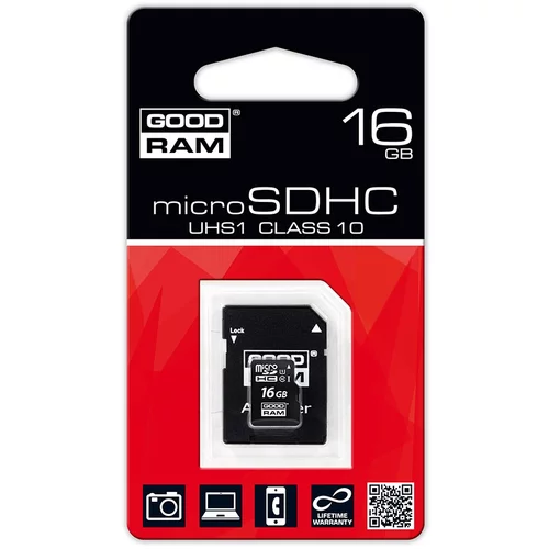  Spominska kartica  16GB GoodRam microSD class 10 + adapter