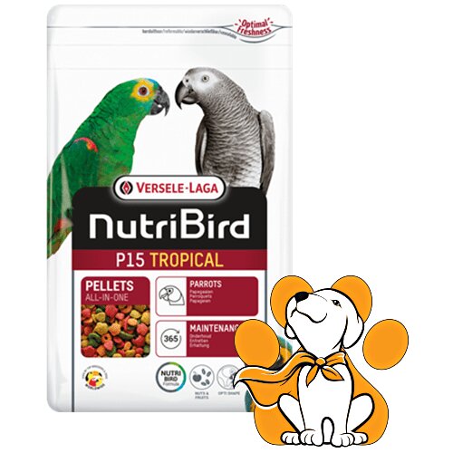 Versele-laga nutribird Tropical P15 Hrana Za Velike Papagaje 1kg Slike