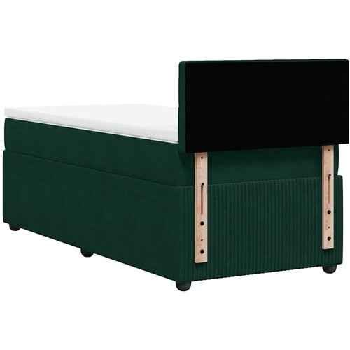 Box spring krevet s madracem tamnozeleni 90x190 cm bar&amp;scaron;unasti Slike
