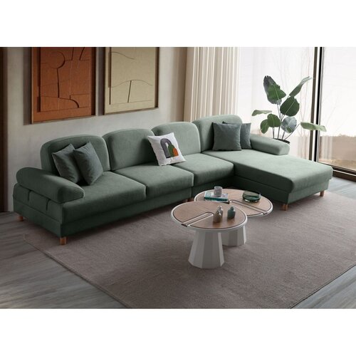 Atelier Del Sofa Aries Relax Joker Right ugaona garnitura na razvlačenje 180 × 356 cm, zelena Cene