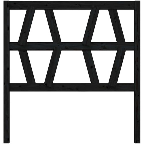  Uzglavlje za krevet crno 81 x 4 x 100 cm od masivne borovine Slike