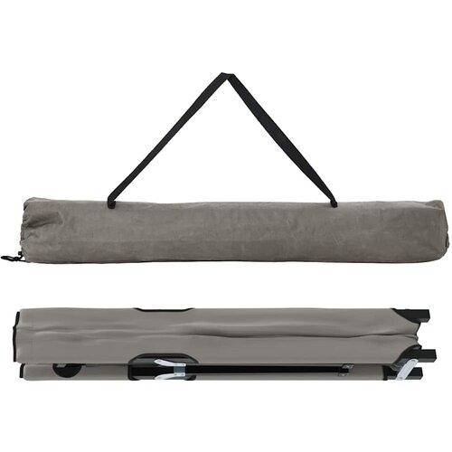  Sklopivi kamperski krevet 2 pcs Siva 206 x 76 x 74 cm Slike