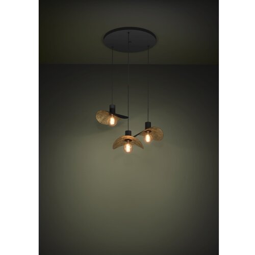 Eglo 390395 - visilica na sajli saceda 3xE27/40W/230V crna/zlatna Slike
