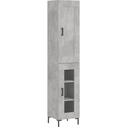 Maison Chic Visoka omara - Komoda - Predalnik betonsko siva 34,5x34x180 cm inženirski les, (21721347) Cene