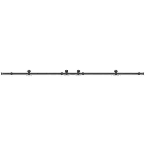 VidaXL Pribor za klizna vrata 152,5 cm čelični crni Slike