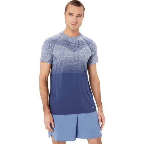 Asics seamless ss top, muška majica za trčanje, plava 2011C398 Slike