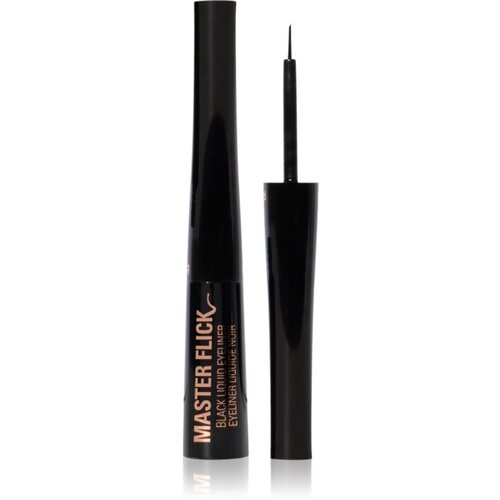 Makeup Revolution Master Flick Liquid Eyeliner natančno tekoče črtalo za oči odtenek Black 5 ml Slike