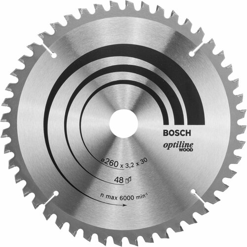Bosch List kružne testere Optiline Wood 260 x 30 x 3,2 mm, 48 2608641202, 260 x 30 x 3,2 mm, 48 Cene