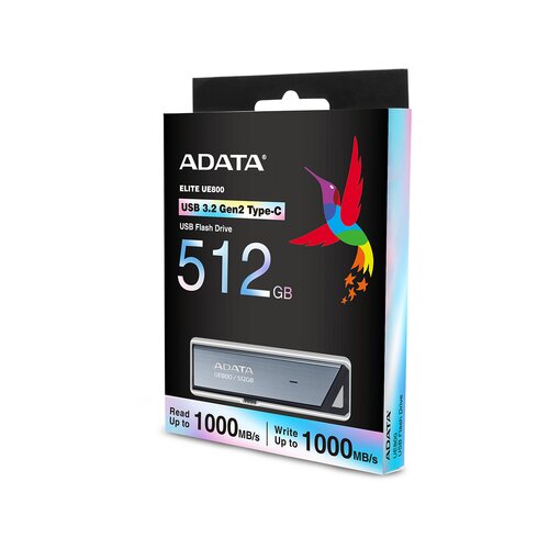Adata USB memorija - 512GB UE800 (USB3.2 Type-C, R/W: 1000/1000 MB/s, srebrna) Slike