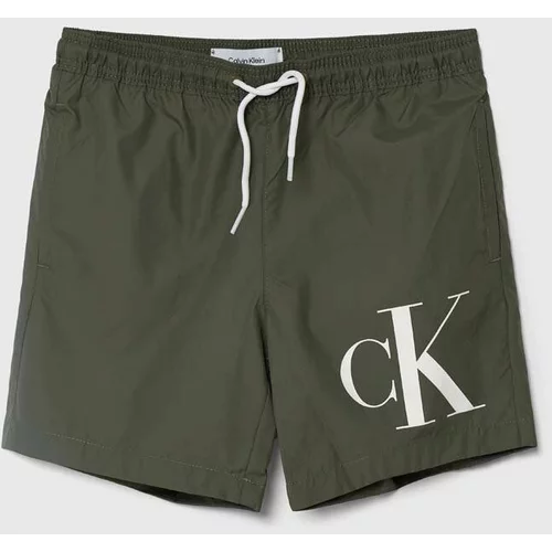 Calvin Klein Jeans Dječje kratke hlače za kupanje boja: zelena