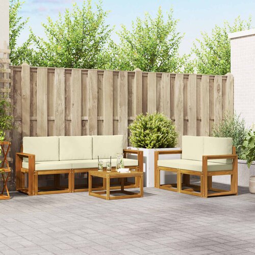  Set vanjskih sofa 6 kom. Prirodna i krem Cijene
