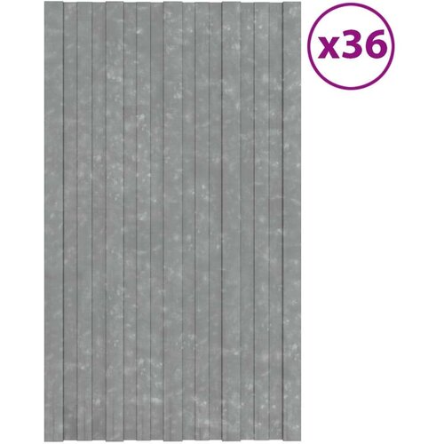 Krovni paneli 36 kom od pocinčanog čelika srebrni 80 x 45 cm Slike