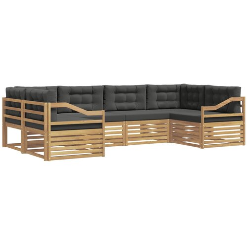 vidaXL Zunanja garnitura za sedenje 6 pcs Bela in antracit Poliester, (5000279686) Cene