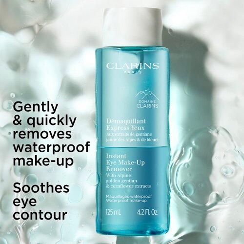 Clarins Instant Eye Make-Up Remover Wateproof dvostopenjski odstranjevalec vodoodpornih ličil 125 ml Slike