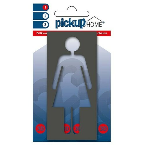 Home nalepka pickup 3D frame (motiv: ženska, višina: 10 cm, sive barve) Cene