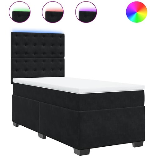 Maison Chic Box spring postelja - Vzmetna postelja z vzmetnico črna 80x200 cm žamet SL23626, (21880100) Cene