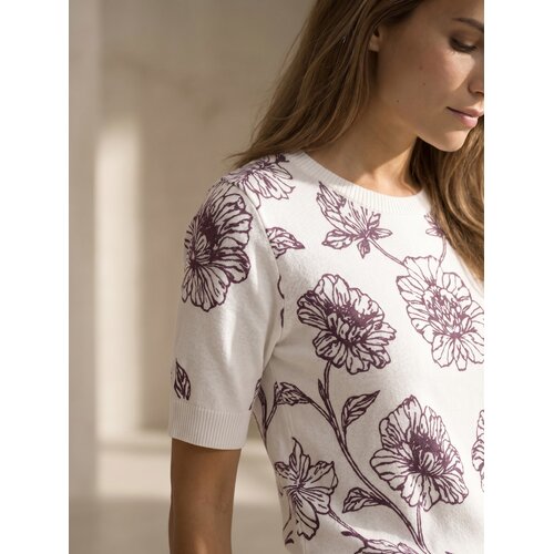 Sinsay Pletena bluza s viskozom i cvjetnim motivom Slike
