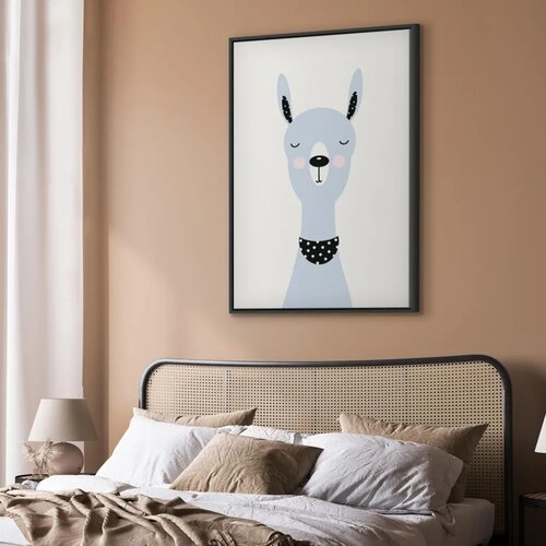  Slika - Lovely Llama (1 Part) Vertical 80x120 U crnom drvenom okviru Slike