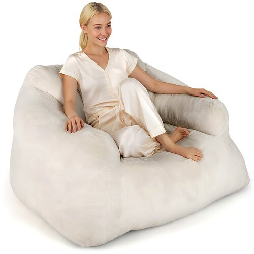Costway Fotelj tipa beanbag &amp;ndash; sedežna vreča za dnevno sobo 129 x 111 x 69 cm, (5000444731) Slike